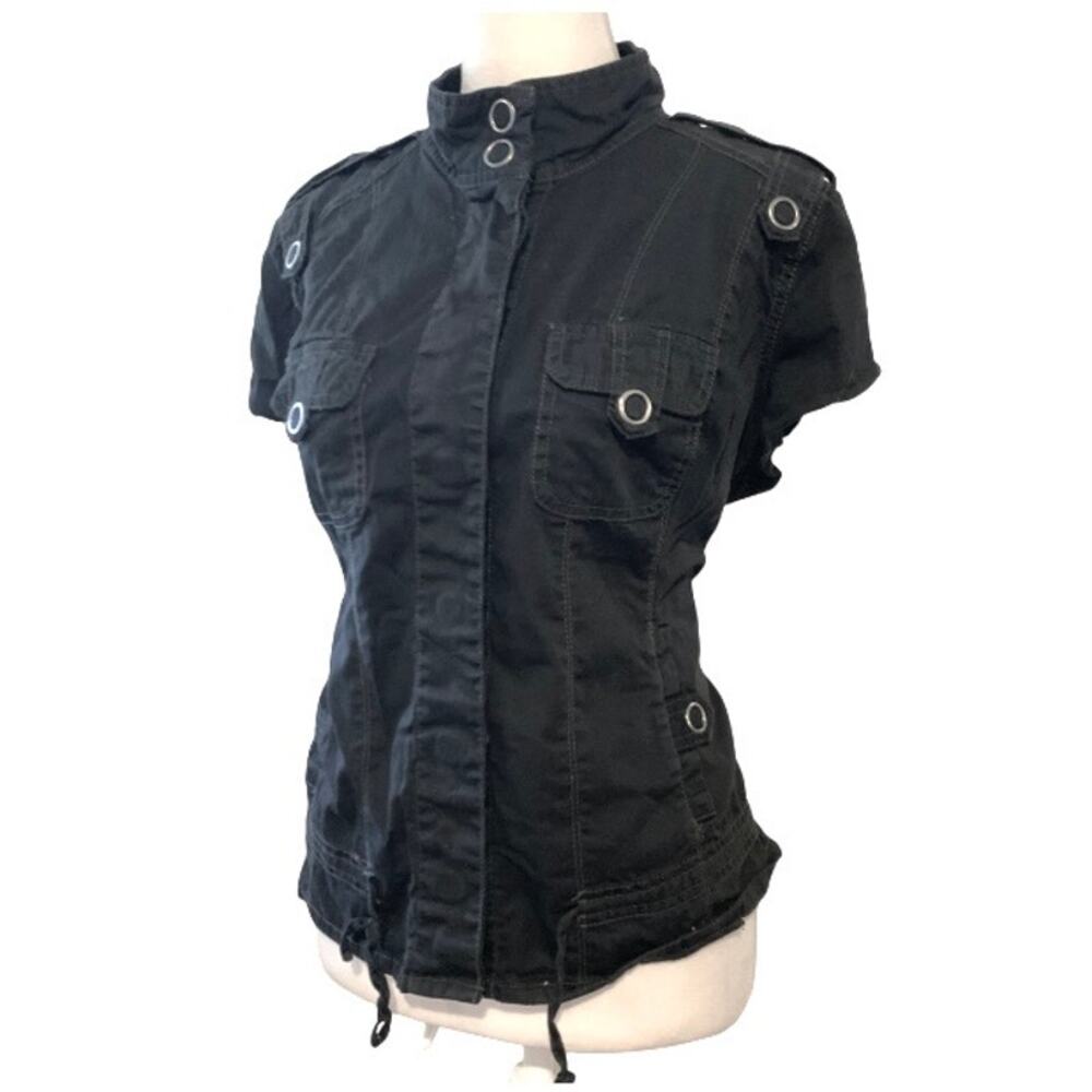 Maurice’s Y2K Black Button Up Long Sleeve Top – XL Grunge